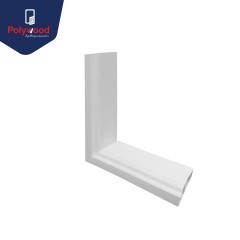 Polywood โพลีวูด -  วงกบประตู PVC รุ่น มีบัว สีขาว