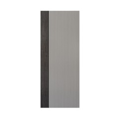 MODERNWOOD - โมเดิร์นวูด ประตู VINYL ผิวเรียบ (เส้นพลาสติกสีดำ) รุ่น Mix MG5 ขนาด 80x200 cm.​ สี White Oak/Grey Oak เจาะลูกบิด