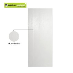 Masterwood มาสเตอร์วูด - ประตู uPVC รุ่น PORTE บานเรียบ REVO เซาะร่อง 1 เส้น ขนาด 70x200 cm. ไม่เจาะลูกบิด สำหรับใช้ภายนอกและภายใน