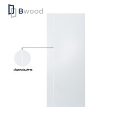 BWOOD บีวูด - ประตู uPVC รุ่น บานเรียบ สีขาว เซาะร่องตั้ง 1 เส้น (SAN) ขนาด 70x200 cm. ไม่เจาะลูกบิด สำหรับใช้ภายนอกและภายใน