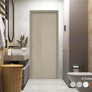 ประตู uPVC สำหรับใช้ภายใน รุ่น Comfort series : PSW-010 บานเกล็ด ผิวเสี้ยนไม้