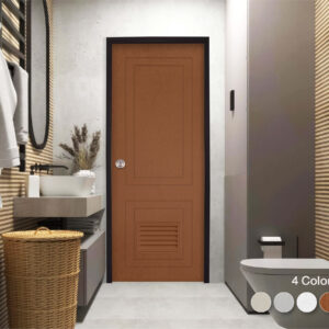 ประตู uPVC สำหรับใช้ภายใน รุ่น Comfort series : PSW-030 บานเกล็ด ผิวเสี้ยนไม้
